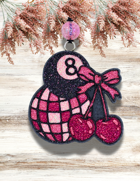 Freshie Disco Eight Ball Cherries Magenta