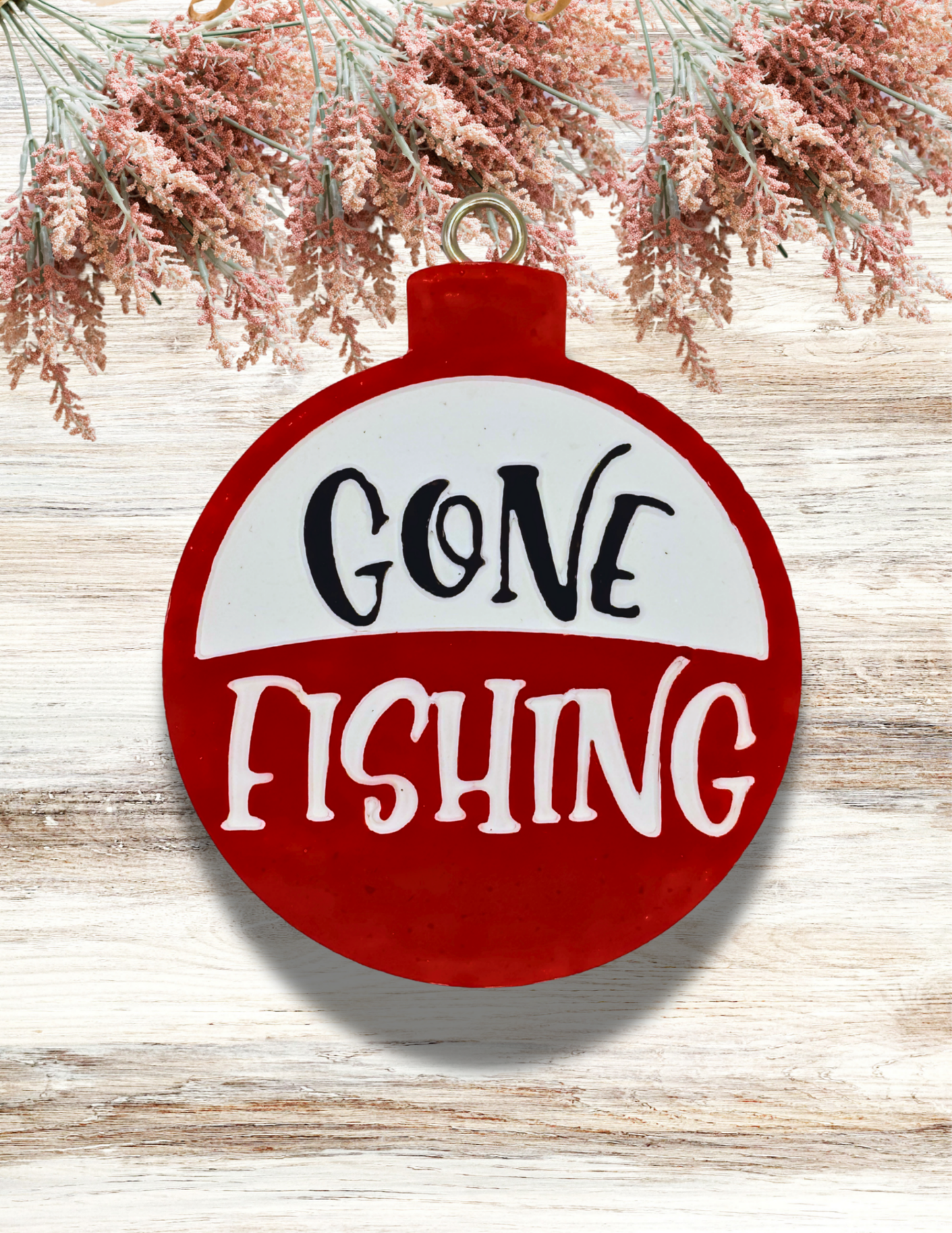 Freshie Gone Fishing Red White