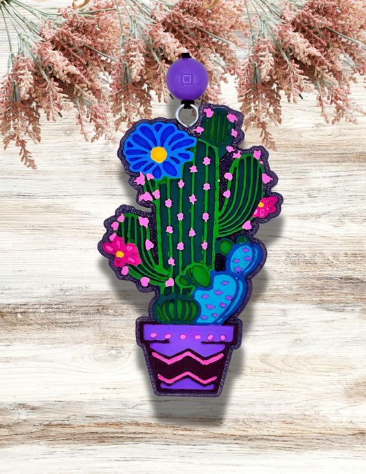 Freshie Cactus Pot Blue Pink