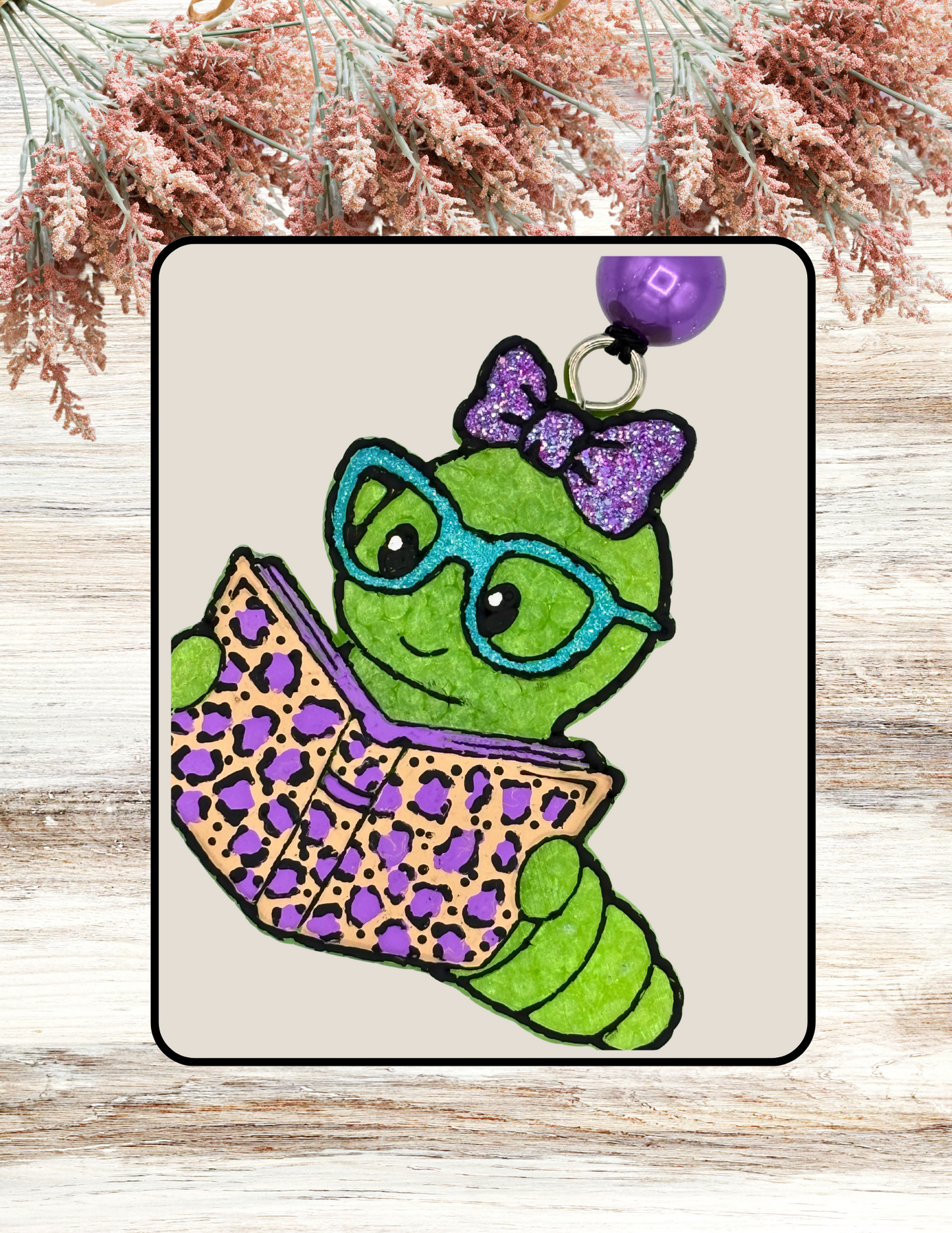 Freshie Bookworm Purple Leopard