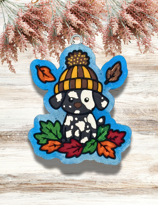 Freshie Fall Leaves Puppy Gold Brown