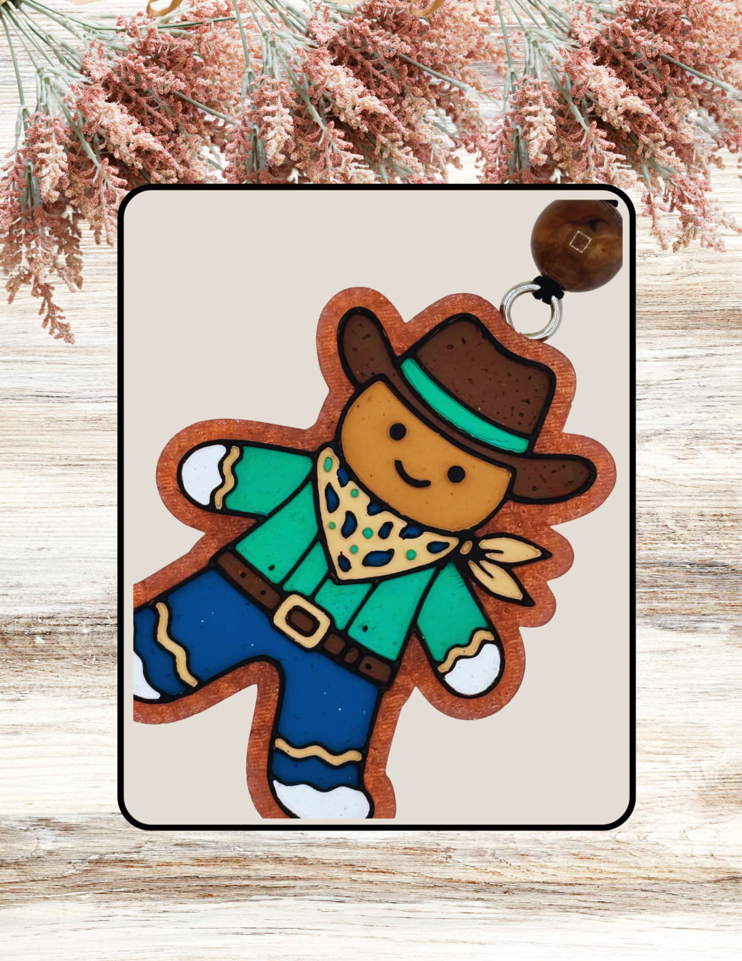 Freshie Western Gingerbread Teal Tan