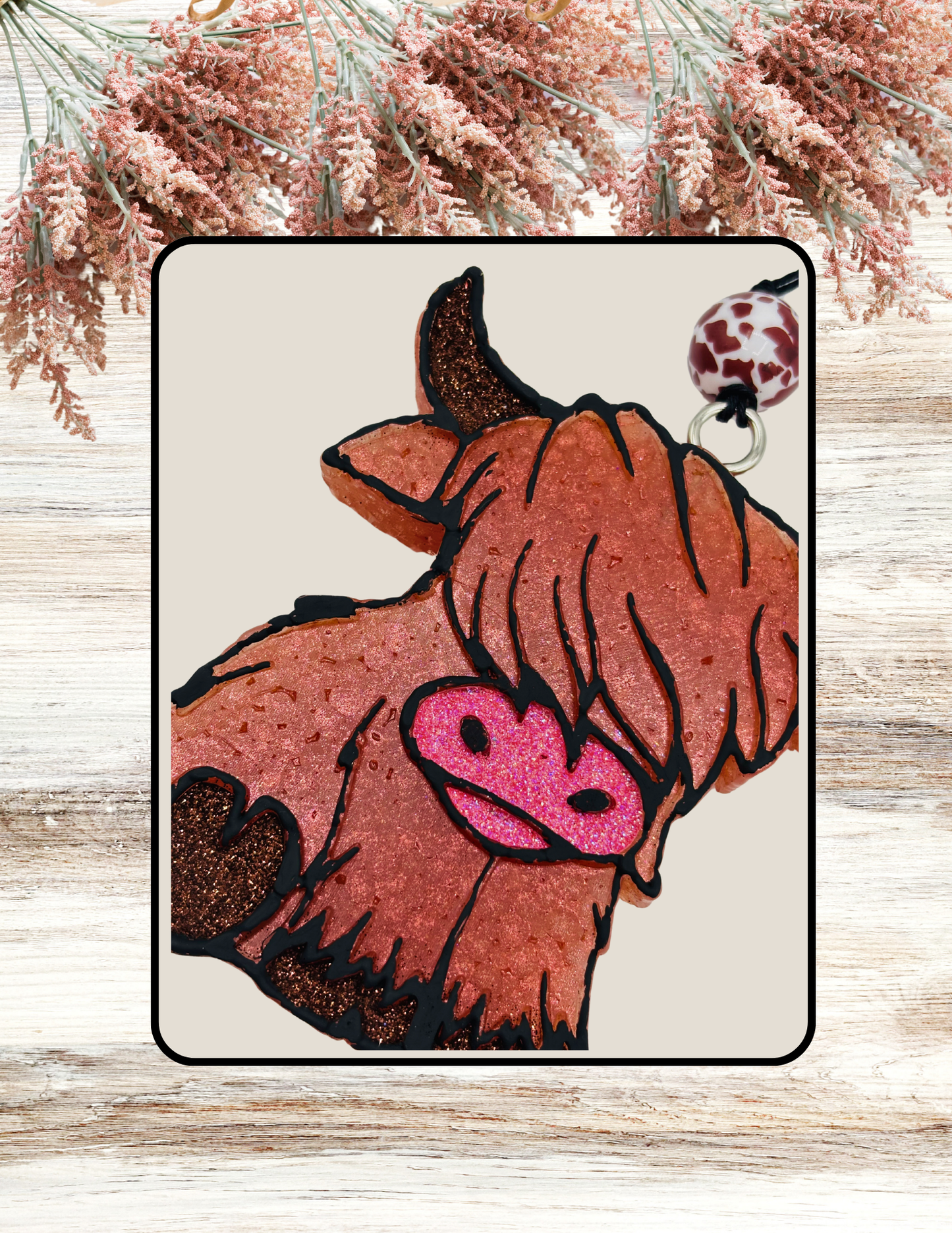 Freshie Highland Cow Sitting Red Copper