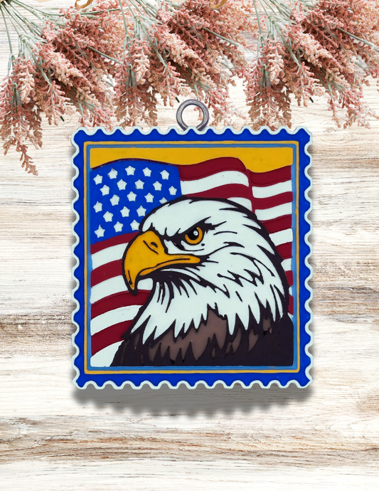 Freshie Eagle Flag Stamp RWB