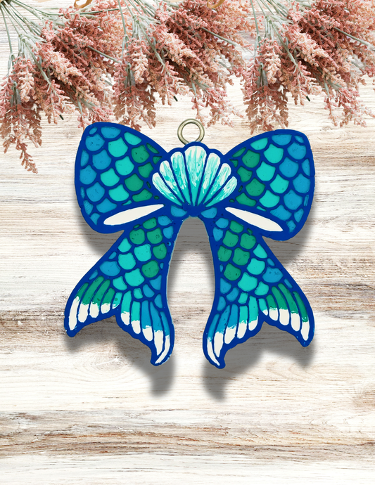 Freshie Mermaid Scales Bow Teal