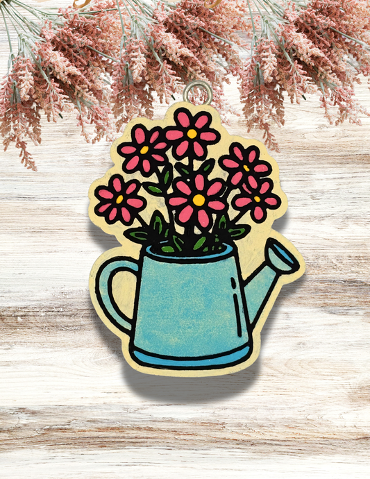 Freshie Flower Watering Can Blue Coral
