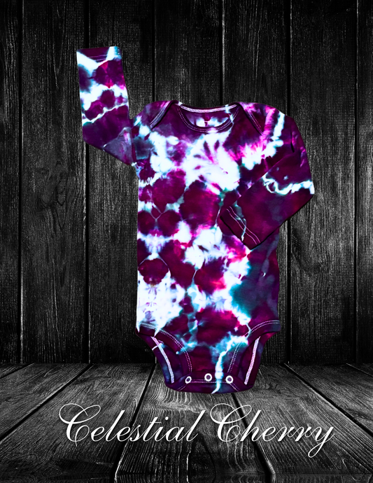 6-9mo Celestial Cherry Infant LS Onesie
