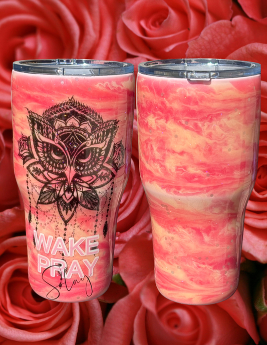 Tumbler Wake Pray Slay 30 oz