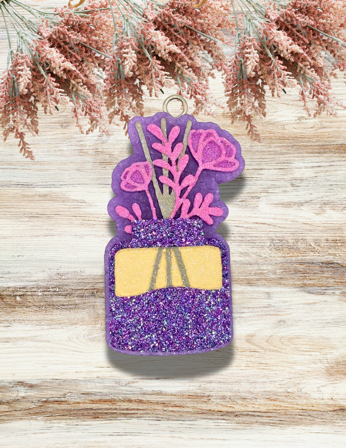 Freshie Floral Reed Vase Lilac Purple