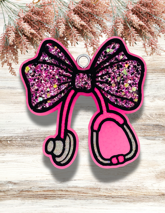 Freshie Stethoscope Bow Magenta