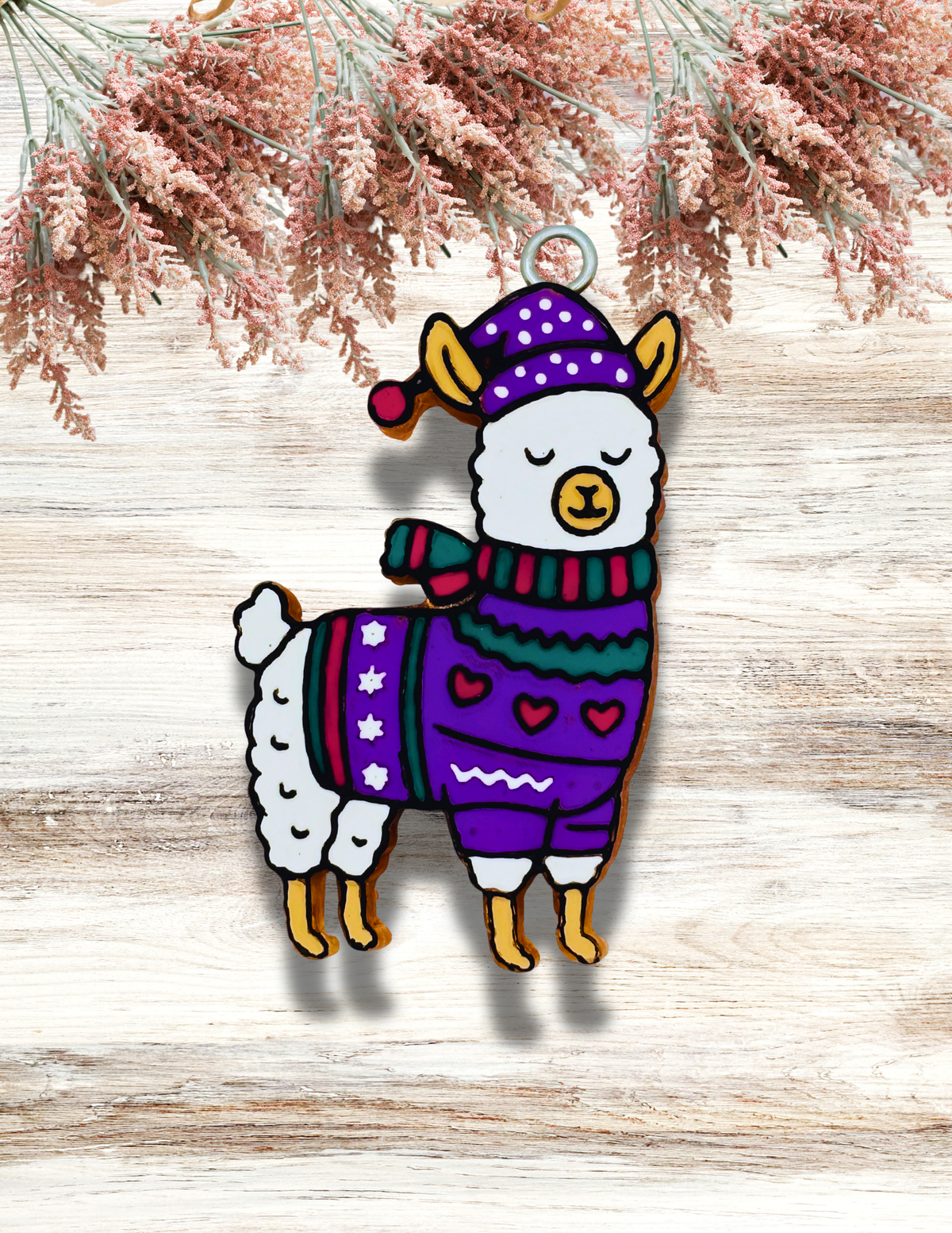 Freshie Winter Llama in Sweater Purple