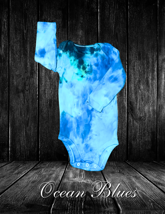 6-9mo Ocean Blues Infant LS Onesie