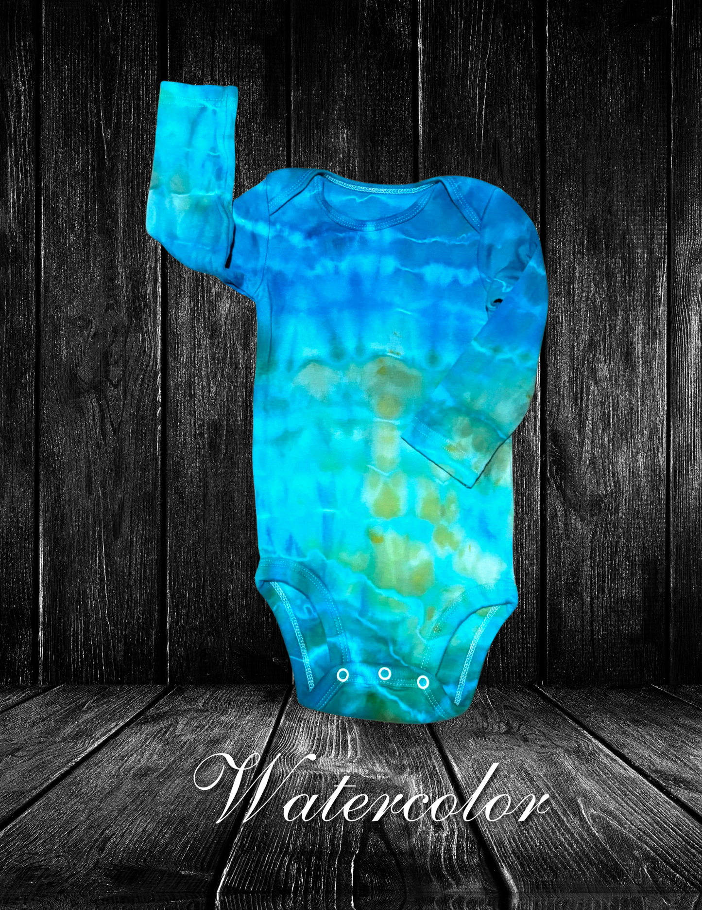 9-12mo Watercolor Infant LS Onesie